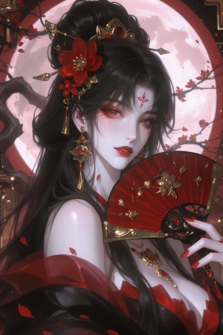 月下红芍-pixiv插画-作品交流服务