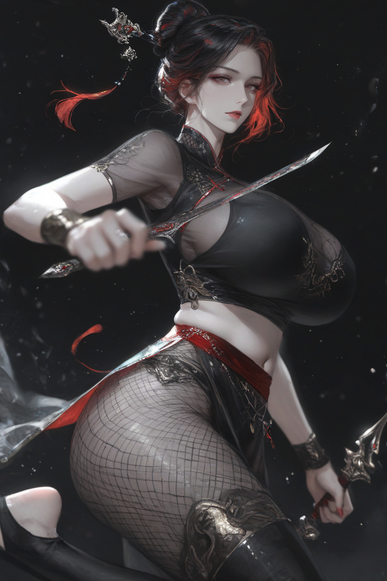 红衣刺客-pixiv插画-作品交流服务