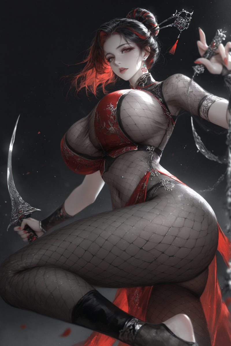 红衣刺客-pixiv插画-作品交流服务