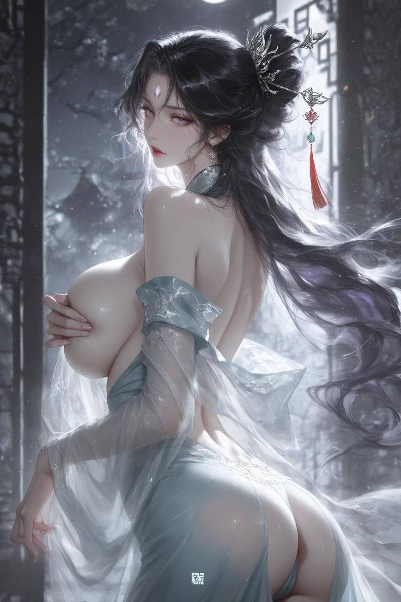 月下伊人-pixiv插画-作品交流服务