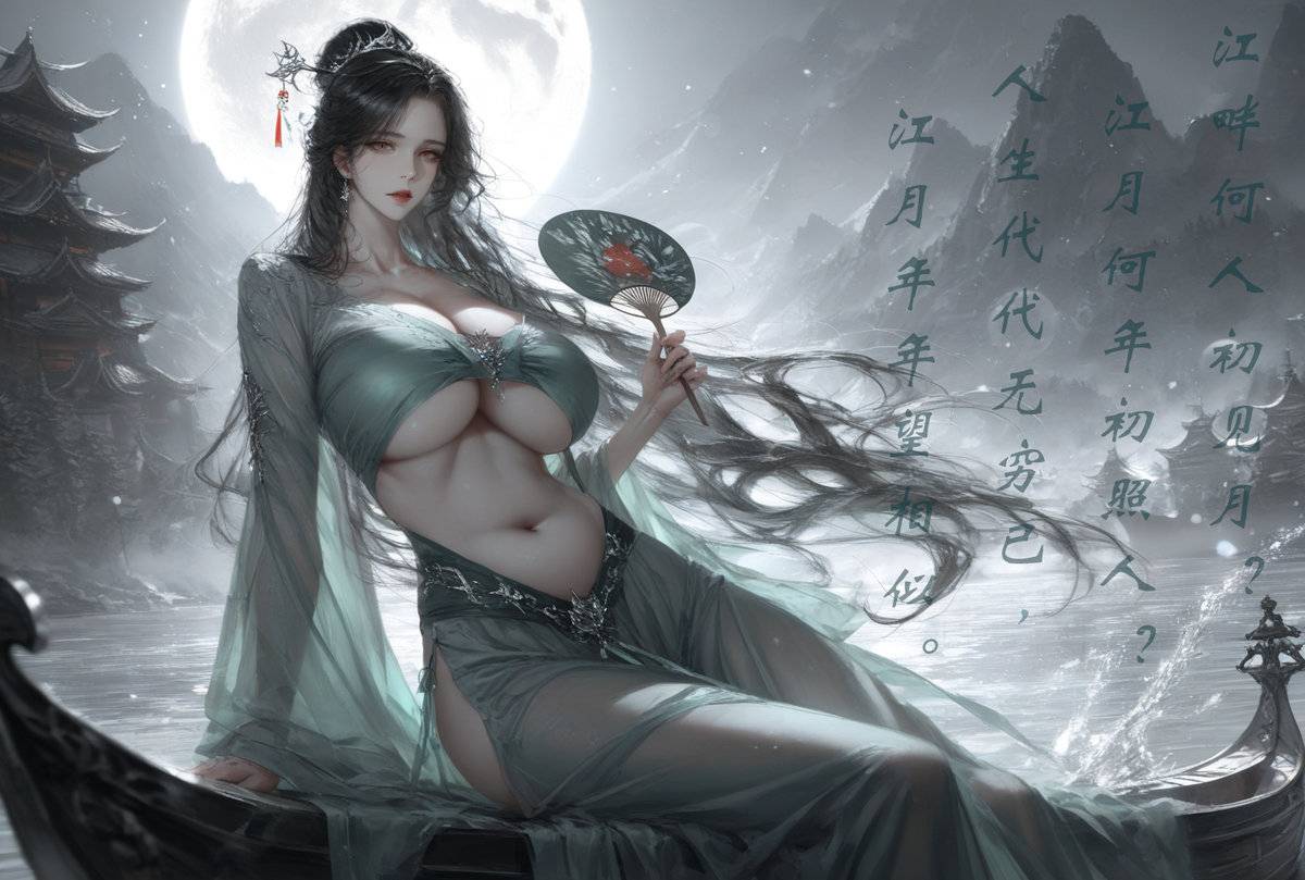 瓜州夜泊（2W)-pixiv插画-作品交流服务