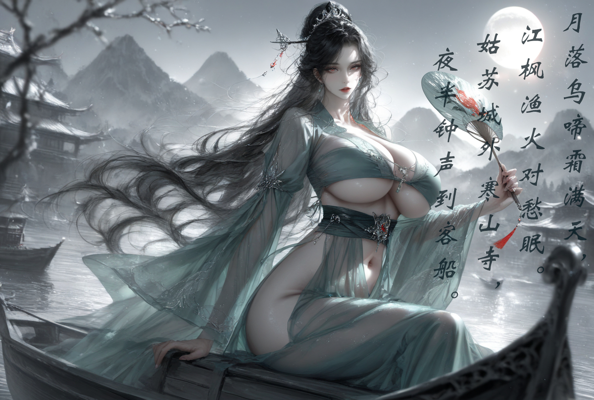 瓜州夜泊（2W)-pixiv插画-作品交流服务