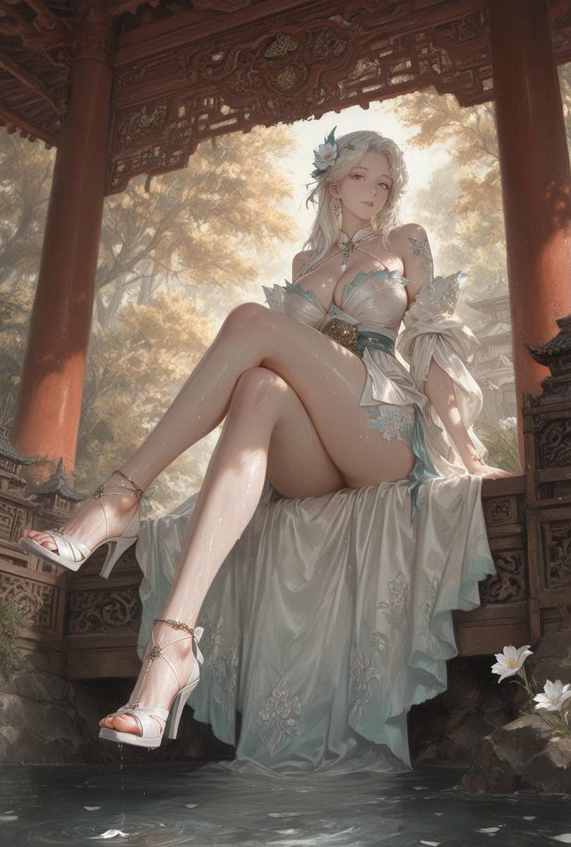 白衣剑仙-pixiv插画-作品交流服务
