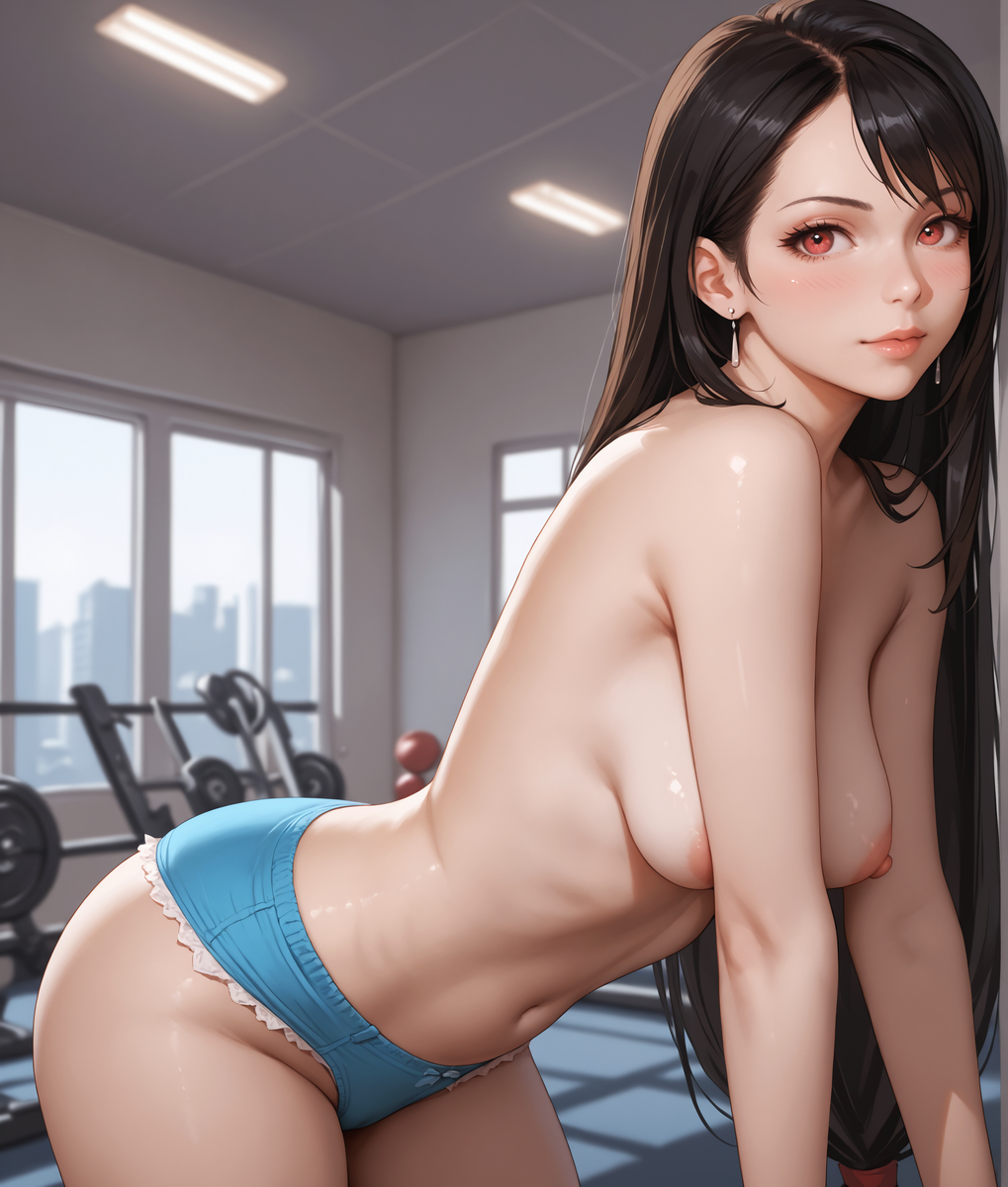 Tifa Workout clothes⚾-pixiv插画-作品交流服务