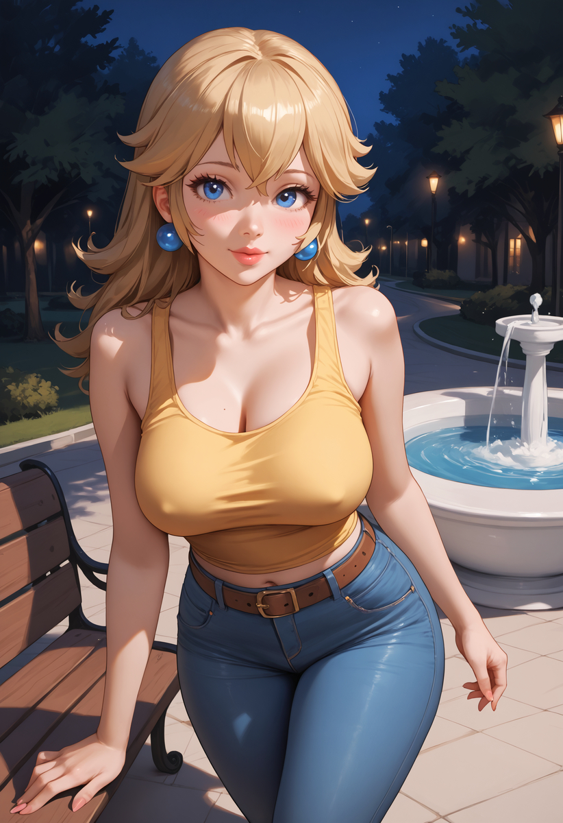 Peach Night walk🌃-pixiv插画-作品交流服务