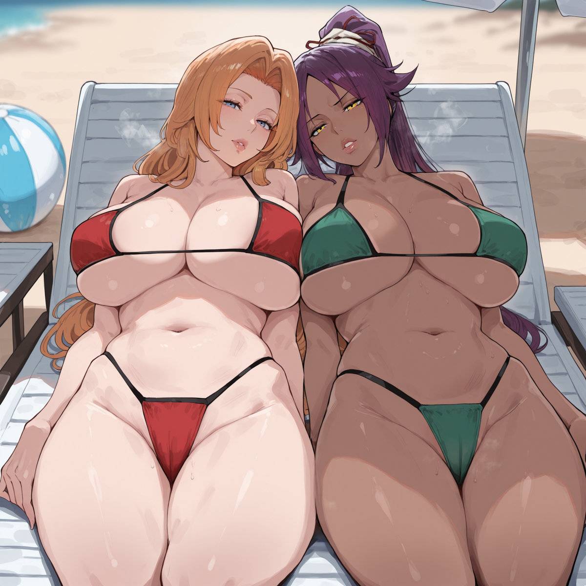 图片[1]-Rangiku x Yoruichi-pixiv插画-作品交流服务
