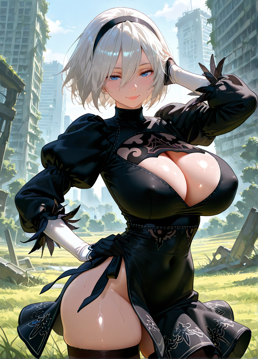 2b ヨルハ二号B型-pixiv插画-作品交流服务