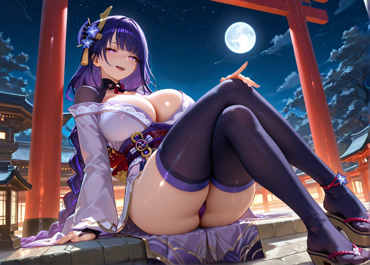 Raiden Shogun 雷電将軍-pixiv插画-作品交流服务