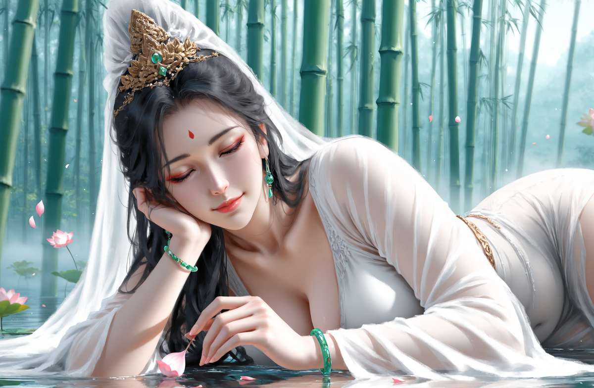 观音菩萨-pixiv插画-作品交流服务