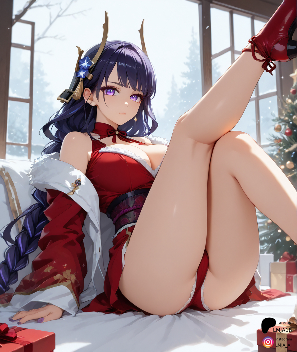 Raiden getting ready for Xmas-pixiv插画-作品交流服务