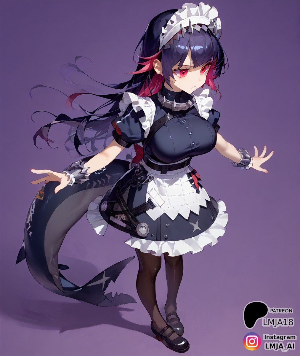 Ellen... maid... shark...-pixiv插画-作品交流服务