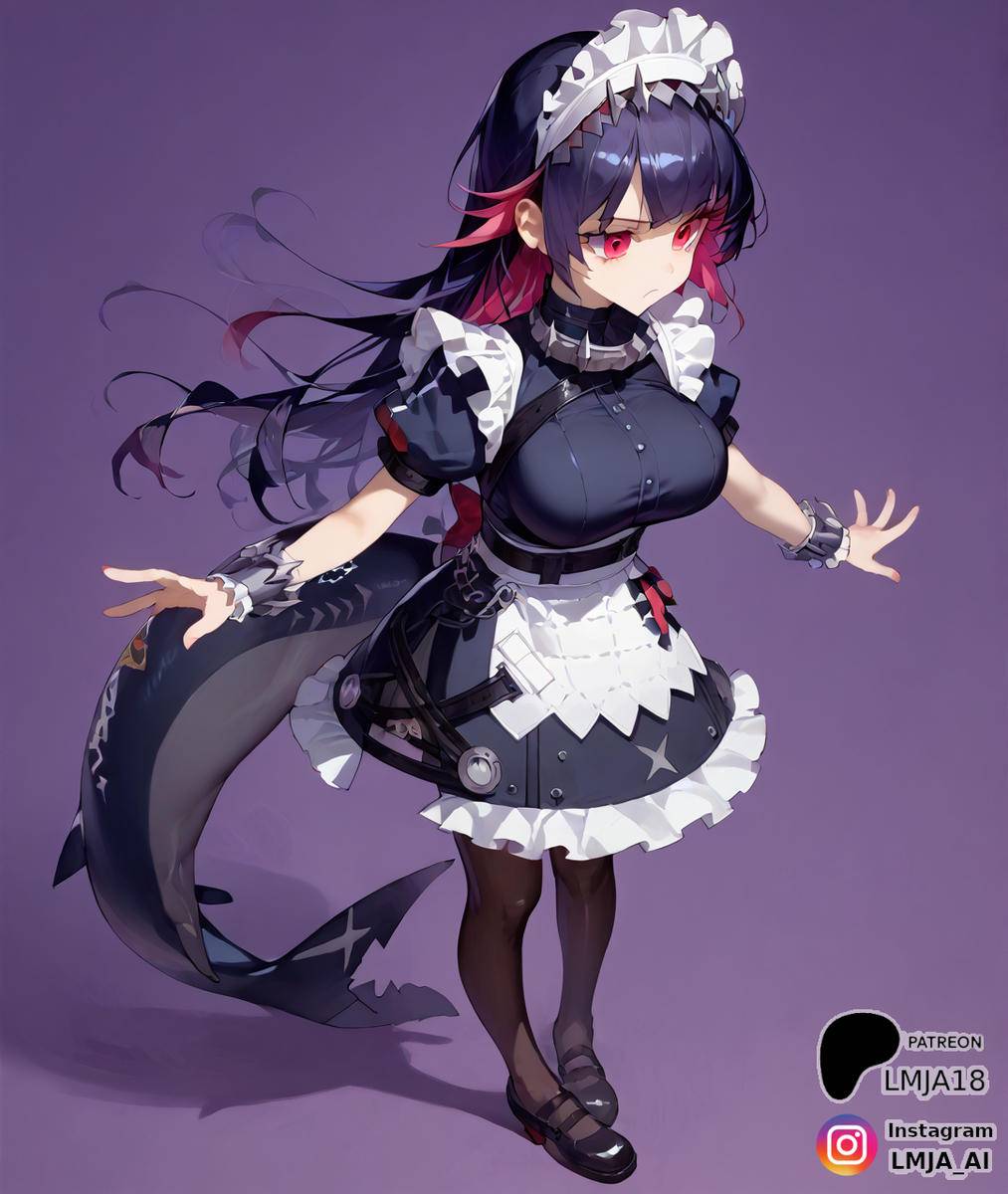 Ellen... maid... shark...-pixiv插画-作品交流服务