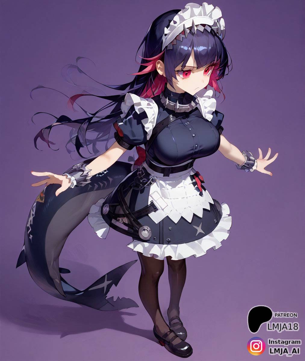 Ellen... maid... shark...-pixiv插画-作品交流服务