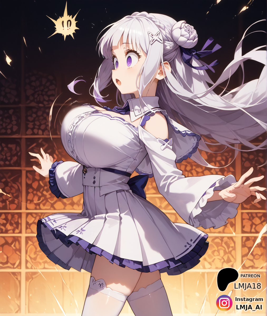 Emilia has a nice bounce-pixiv插画-作品交流服务