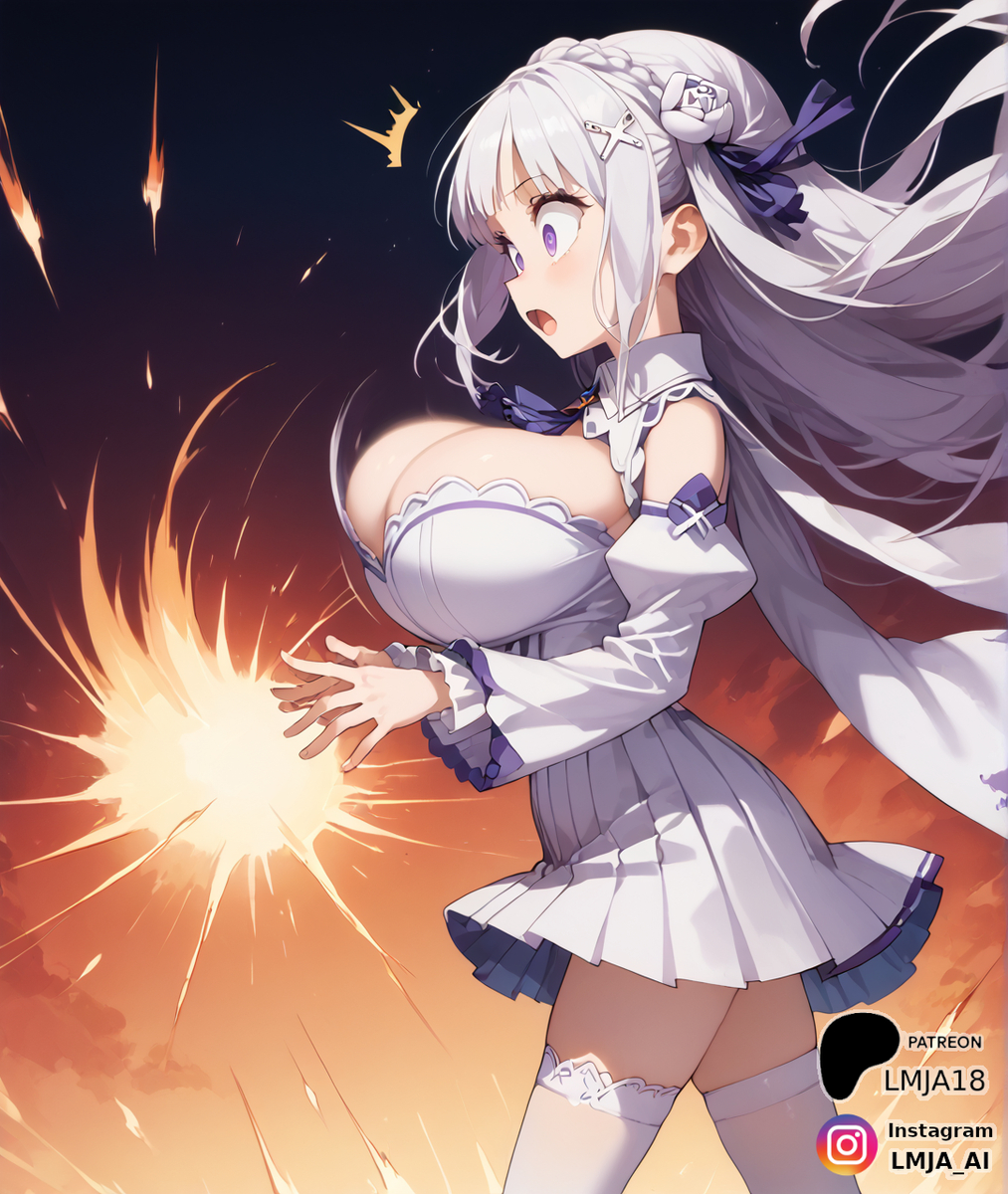 Emilia has a nice bounce-pixiv插画-作品交流服务