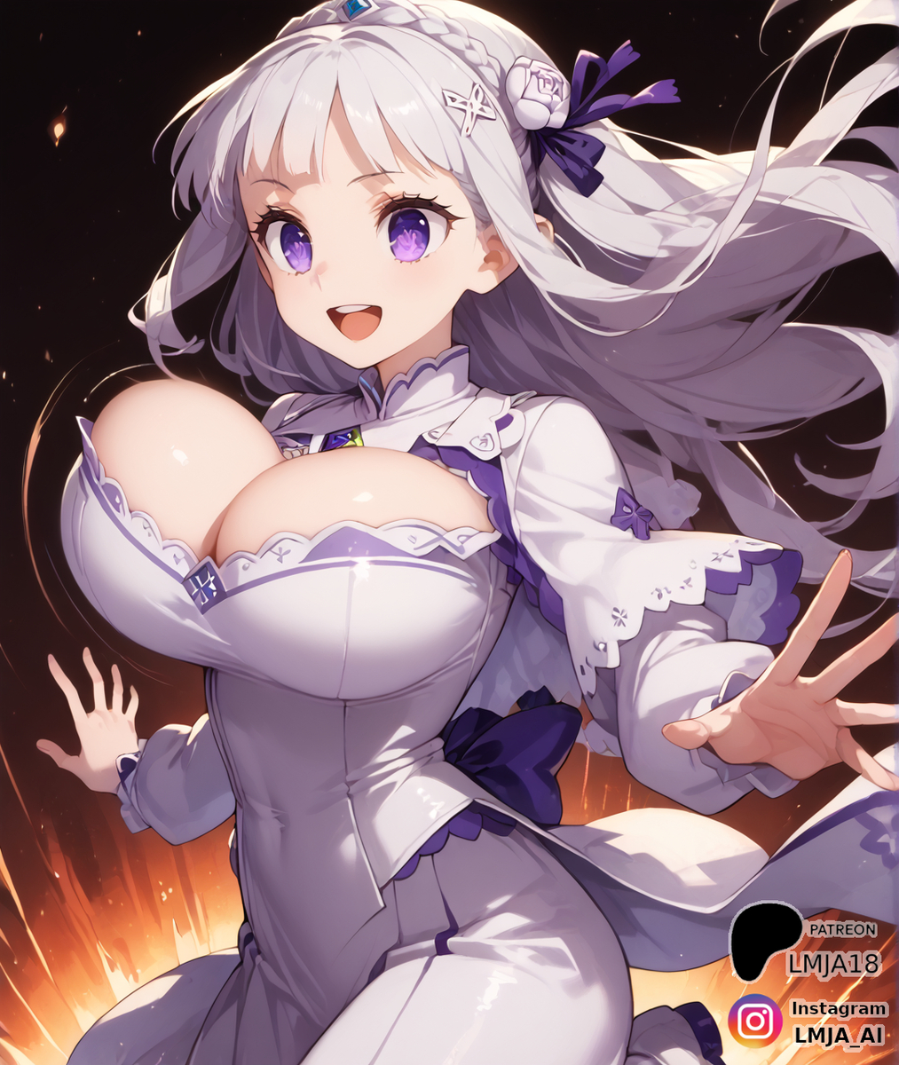 Emilia can jump!-pixiv插画-作品交流服务