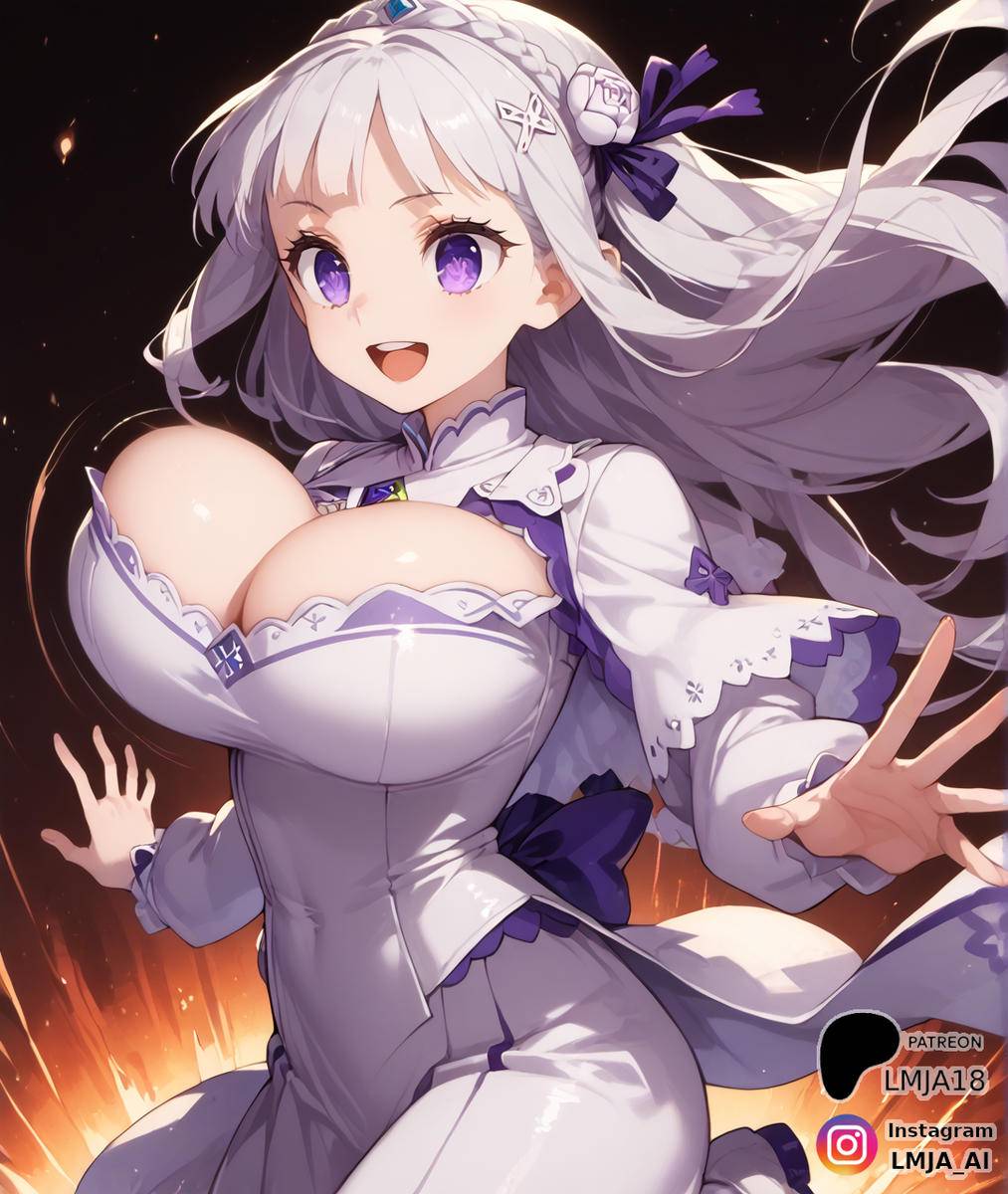 Emilia can jump!-pixiv插画-作品交流服务