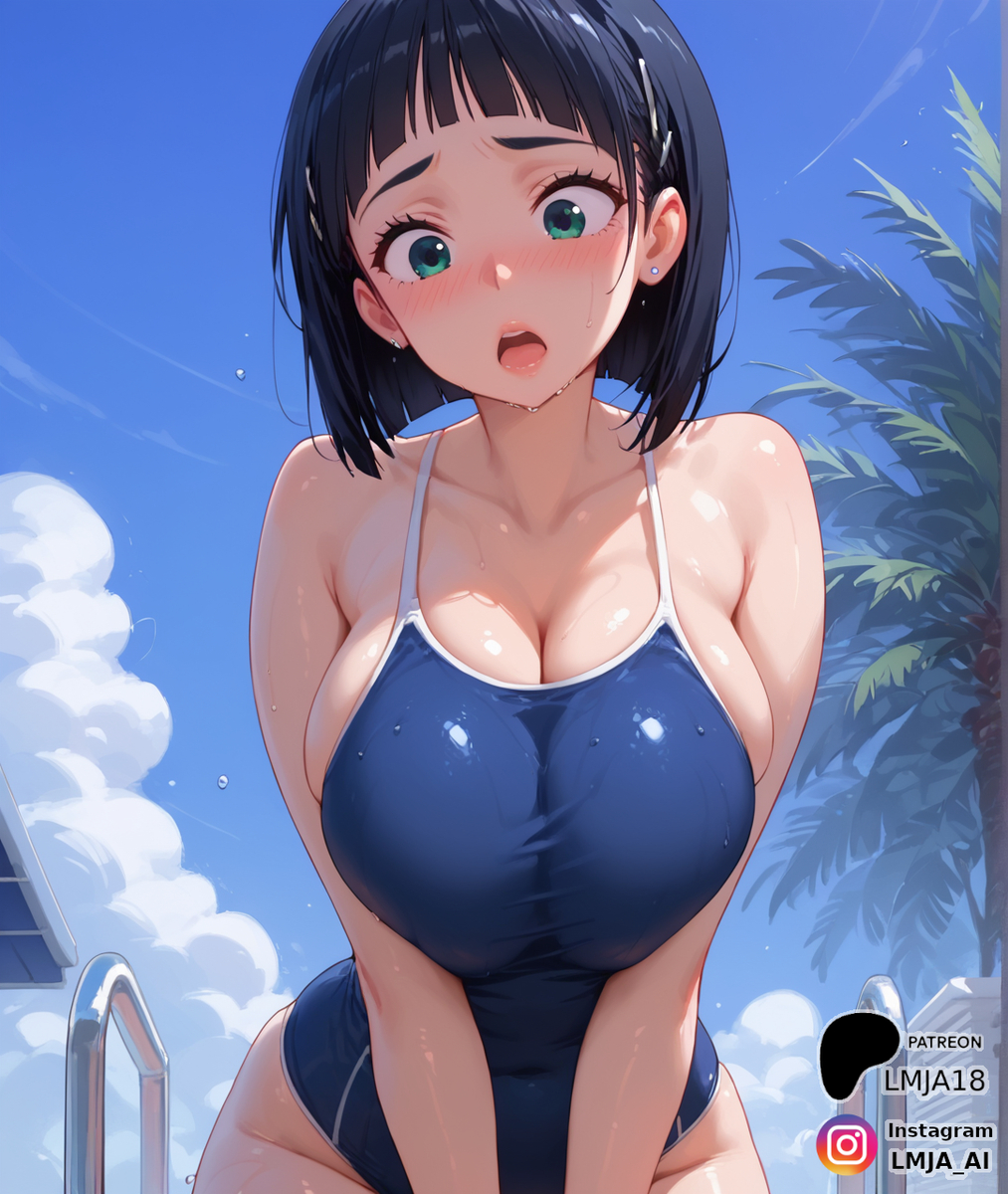 When the swimsuit is too tight..-pixiv插画-作品交流服务