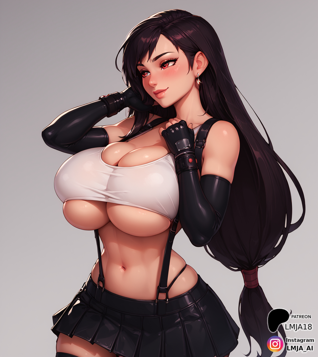 Tifa falling out-pixiv插画-作品交流服务