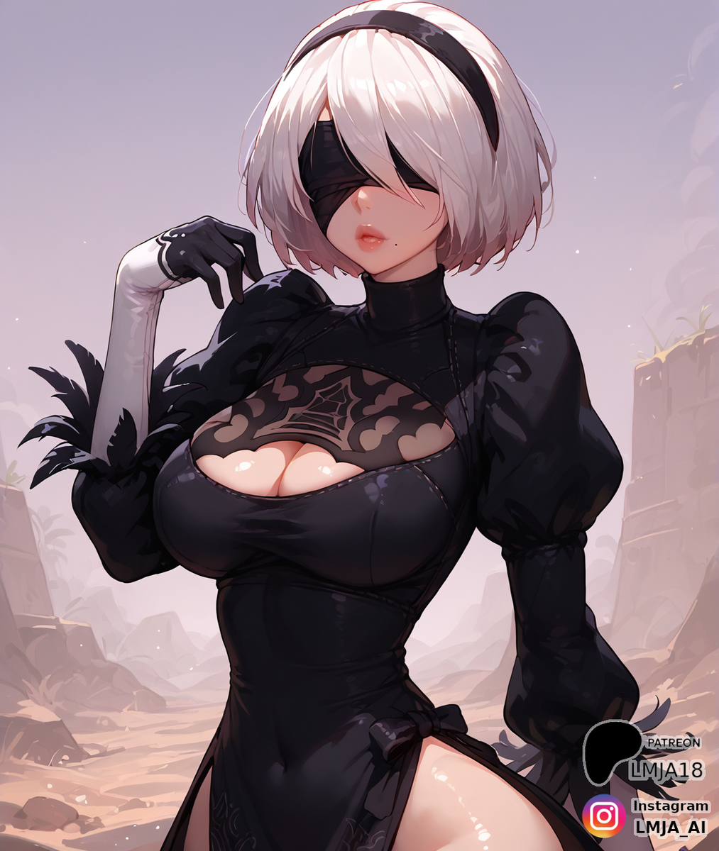 Wanna say hi to 2B?-pixiv插画-作品交流服务