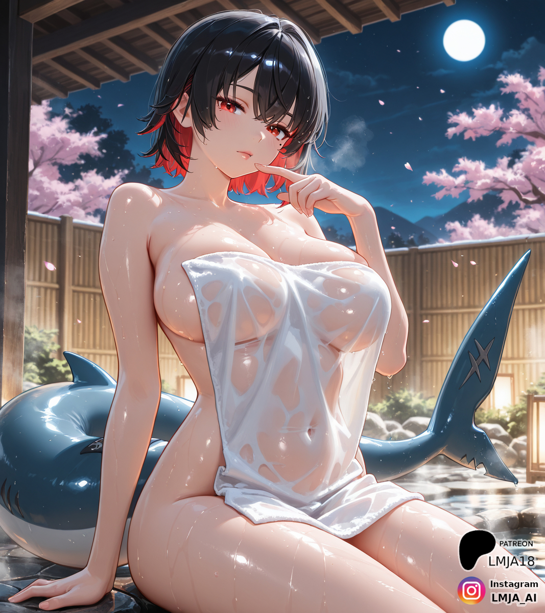 Ellen Joe at the Onsen 💖-pixiv插画-作品交流服务