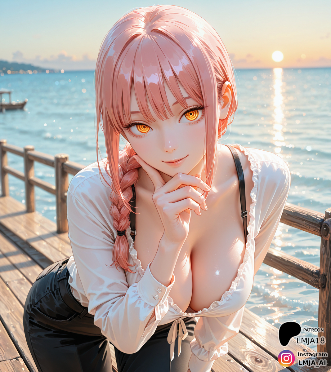 Pier with Makima?-pixiv插画-作品交流服务