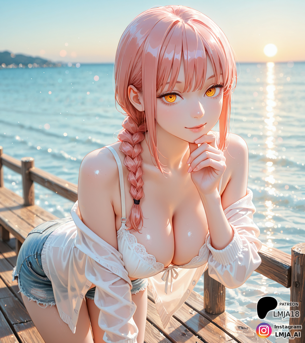 Pier with Makima?-pixiv插画-作品交流服务