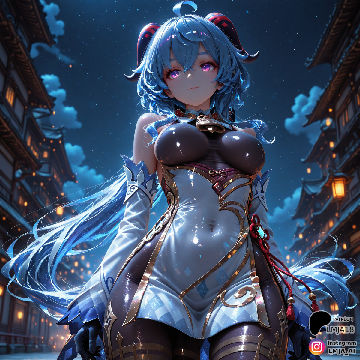 甘雨 at night <3-pixiv插画-作品交流服务