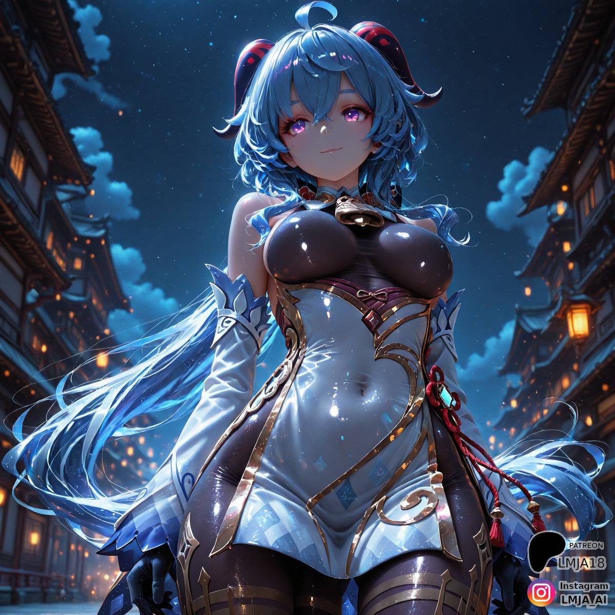 甘雨 at night <3-pixiv插画-作品交流服务