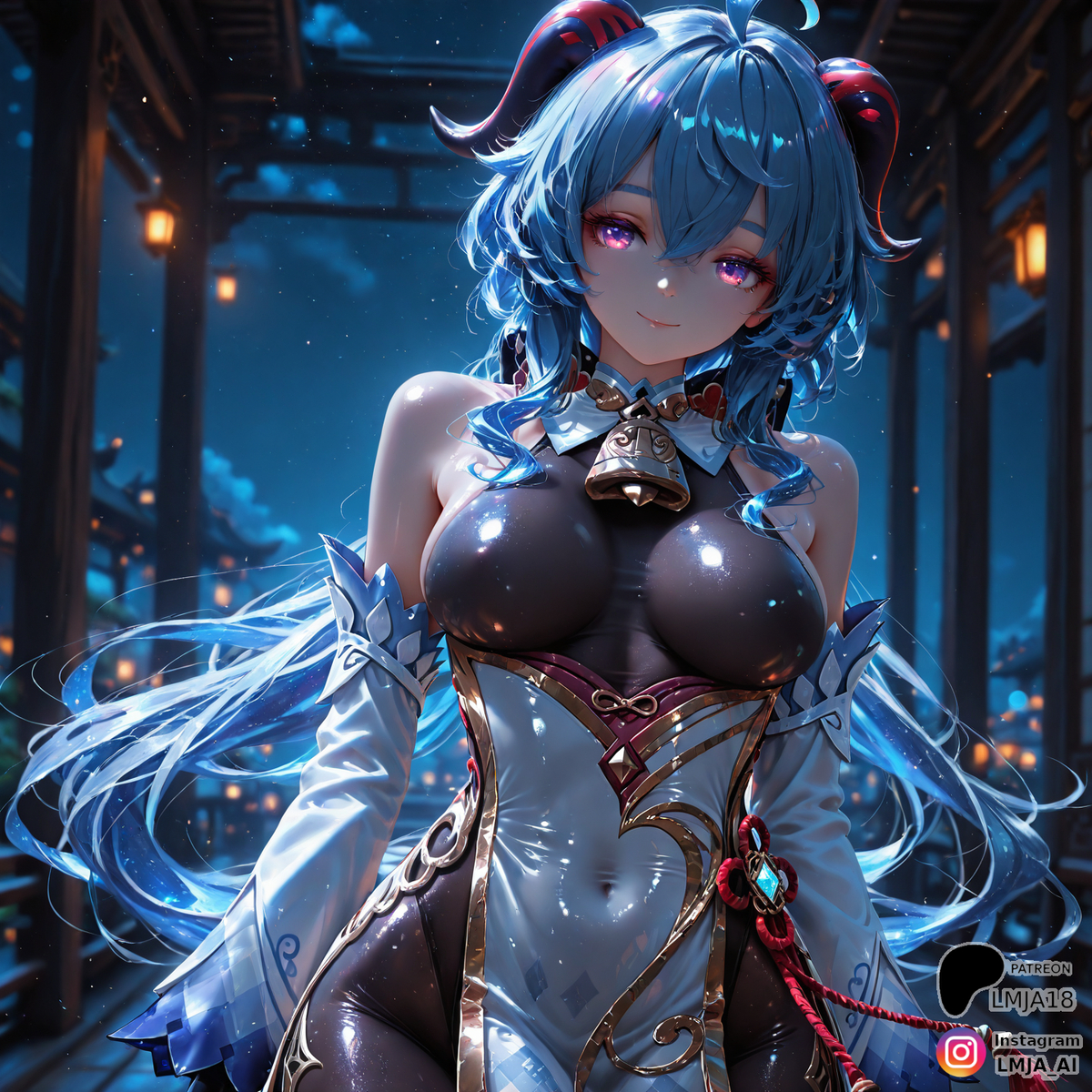 甘雨 at night <3-pixiv插画-作品交流服务