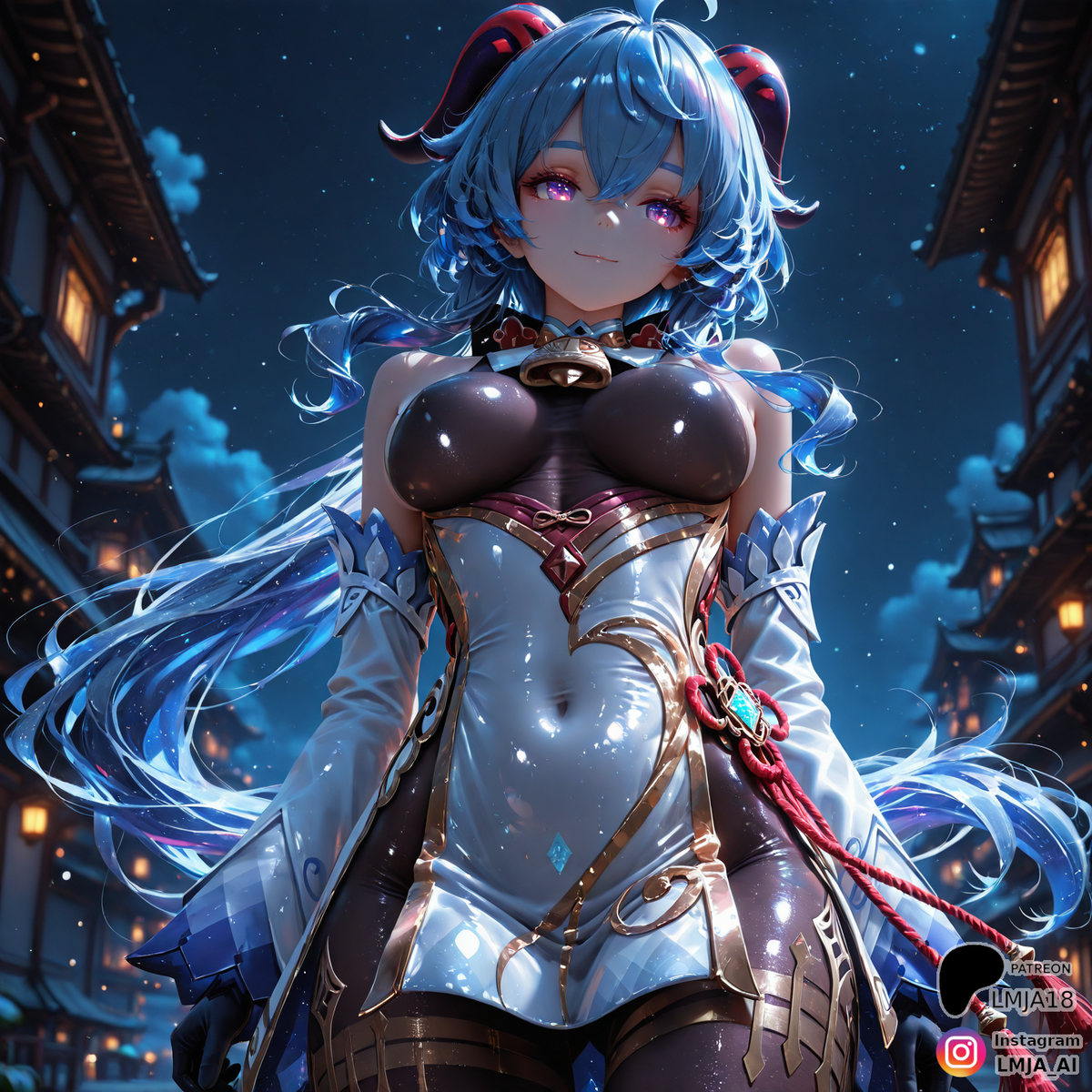 甘雨 at night <3-pixiv插画-作品交流服务