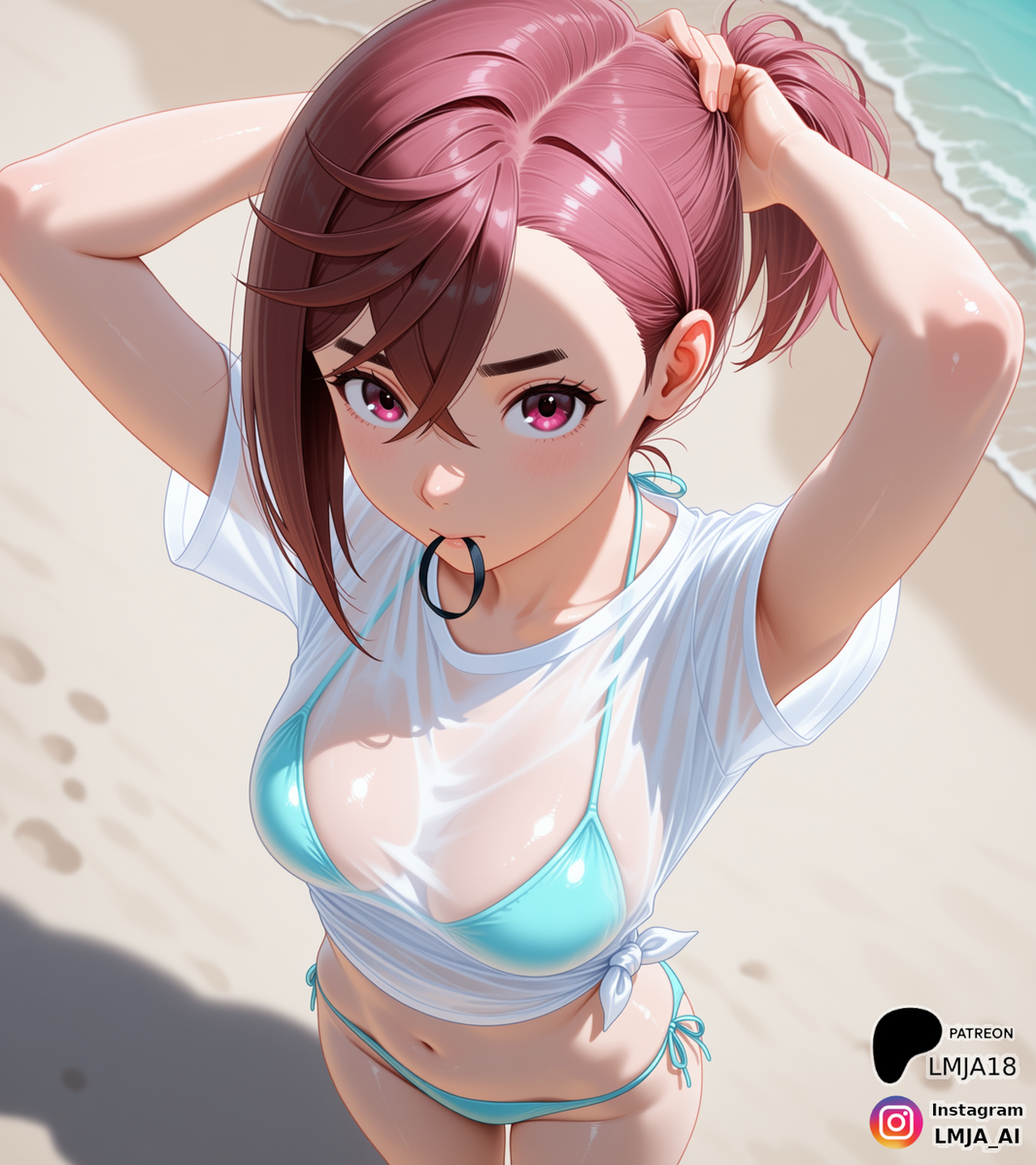 Getting ready for a swim <3-pixiv插画-作品交流服务