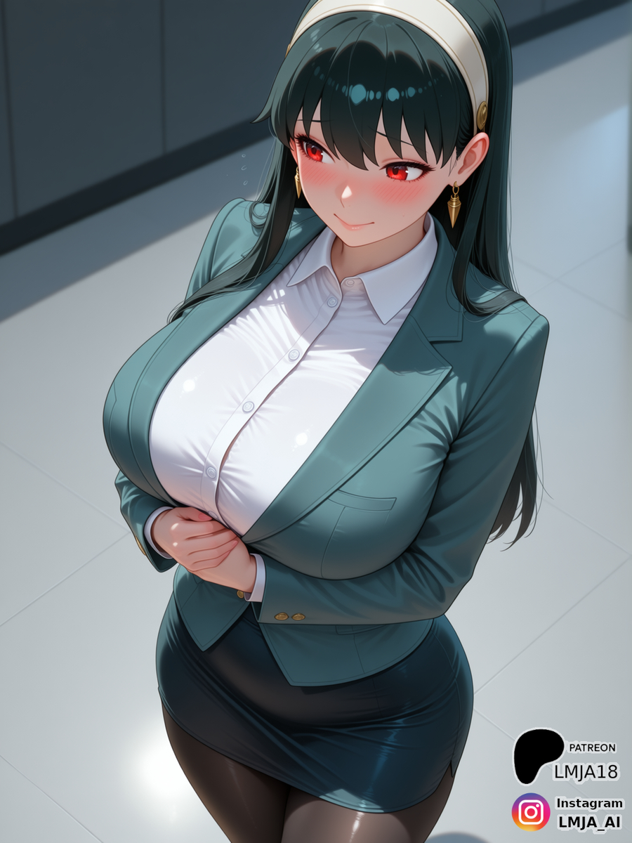 Yor in the office-pixiv插画-作品交流服务