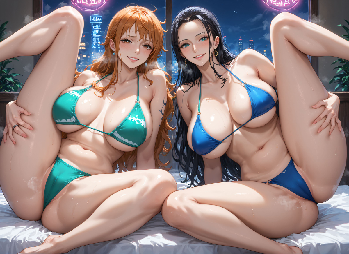 Nami & Robin ❤️‍🔥❤️‍🔥❤️‍🔥❤️‍🔥❤️‍-pixiv插画-作品交流服务