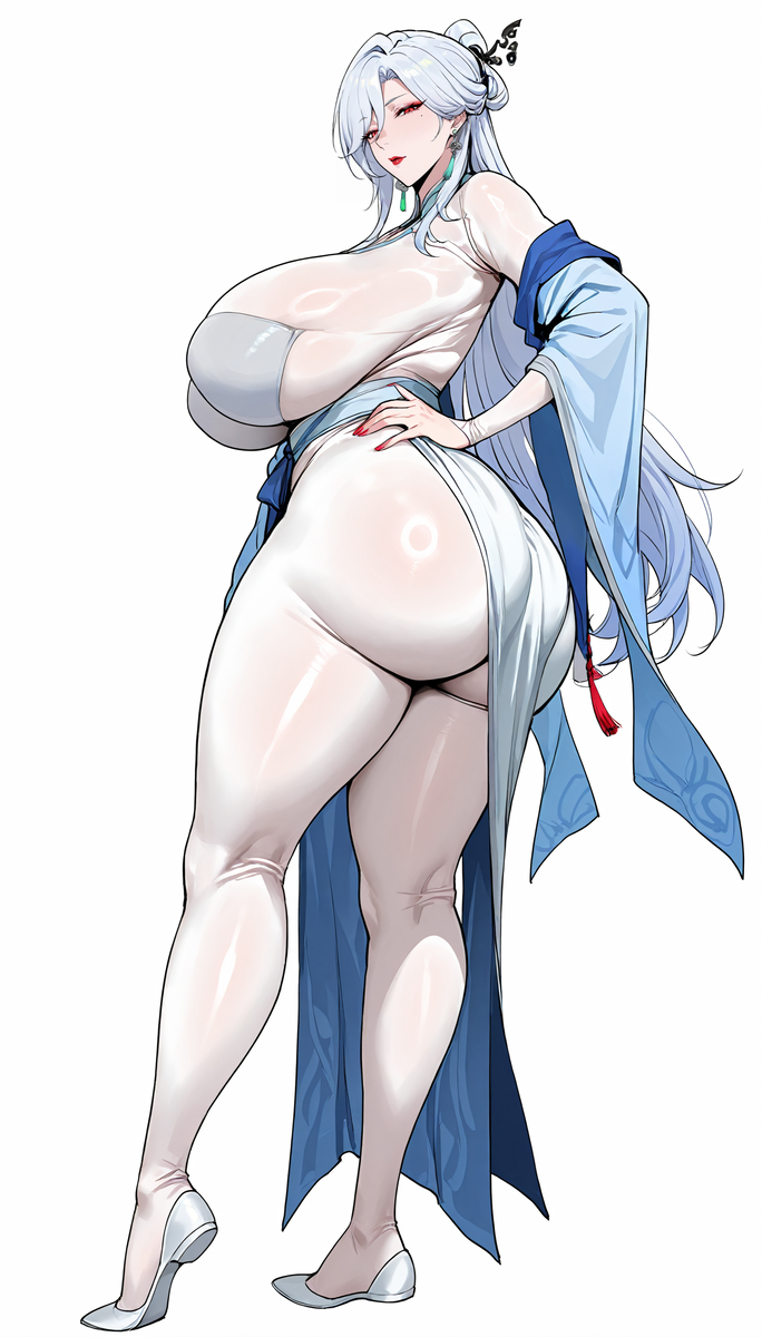 （画风尝试）丰满白衣师傅-pixiv插画-作品交流服务