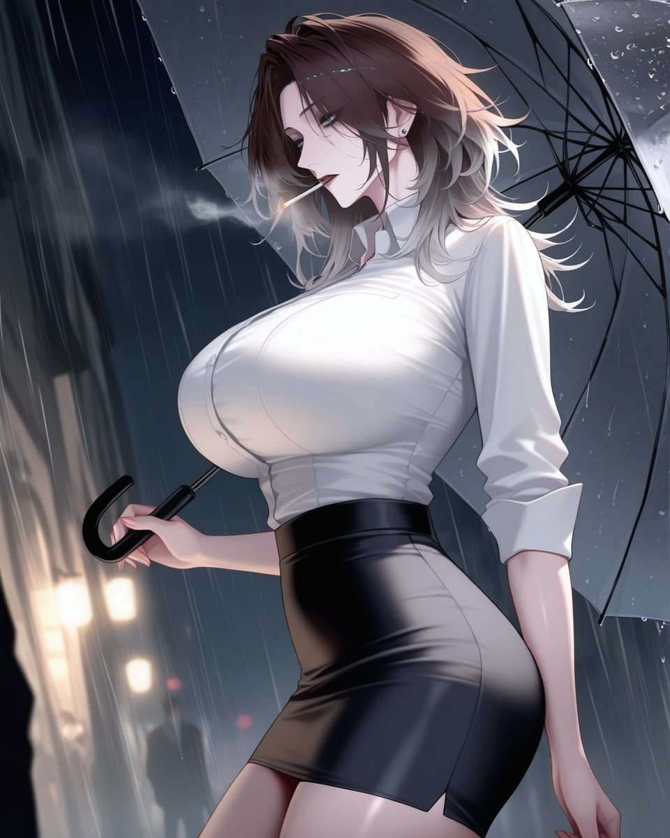 In The Rain-pixiv插画-作品交流服务