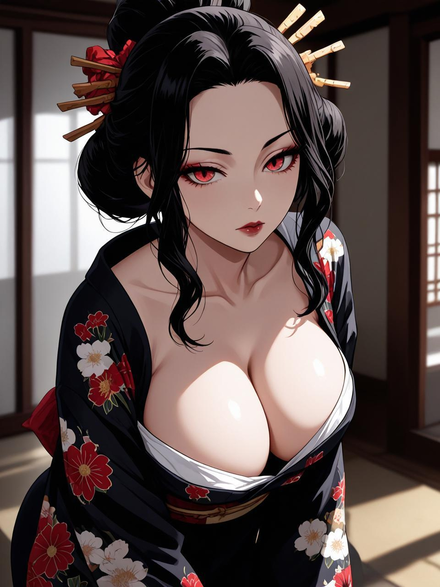 鬼舞辻無惨 女体化03-pixiv插画-作品交流服务