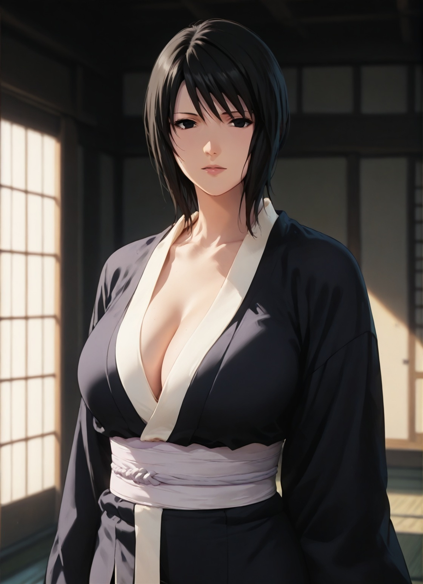 Shizune 乳出し Breast out of Kimono-pixiv插画-作品交流服务