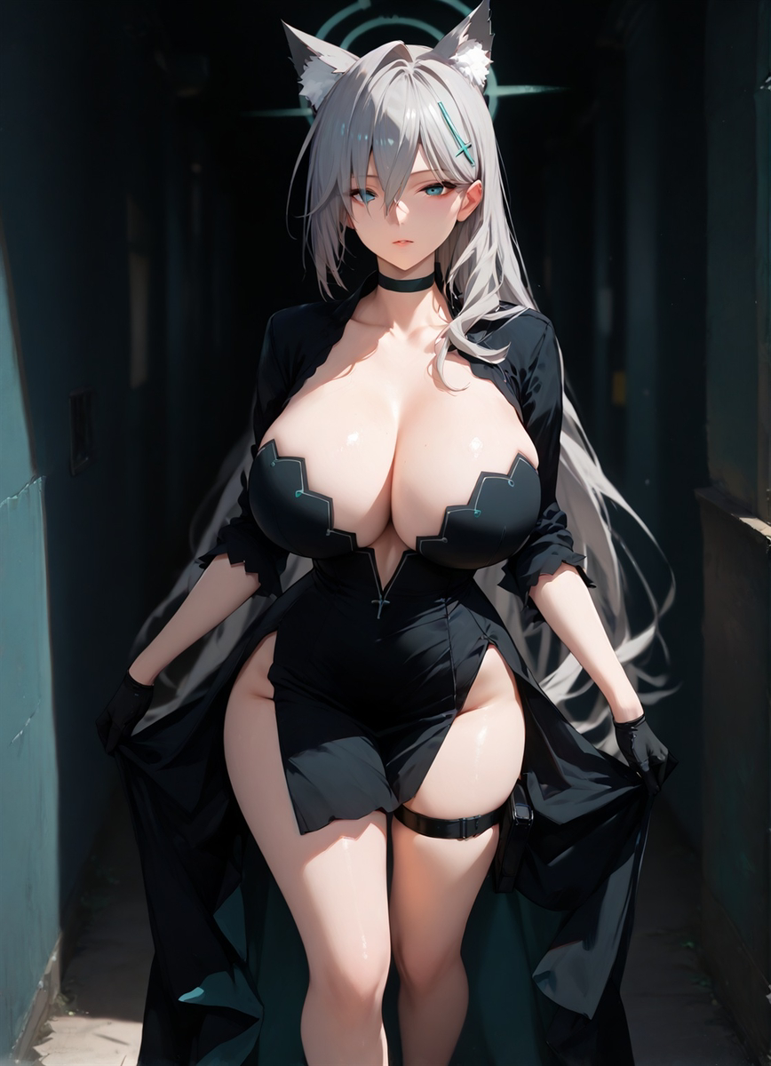 砂狼シロコ - Showing Big Breasts 爆乳-pixiv插画-作品交流服务