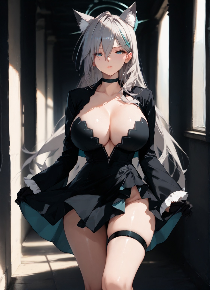 砂狼シロコ - Showing Big Breasts 爆乳-pixiv插画-作品交流服务