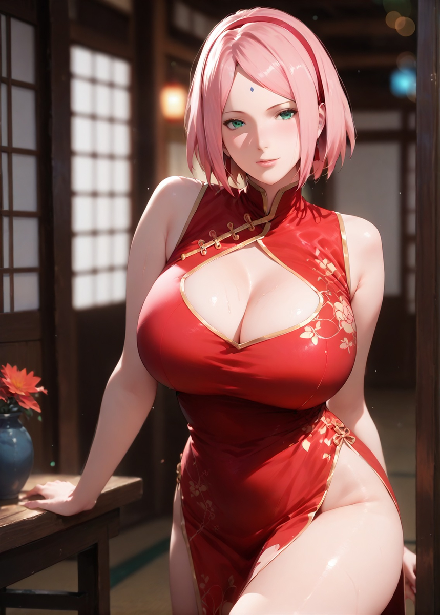 [MILF] SAKURA - China Dress-pixiv插画-作品交流服务