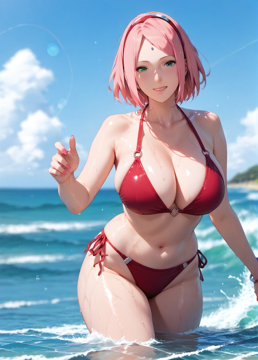 ビキニ Sakura in OCEAN - BIKINI-pixiv插画-作品交流服务
