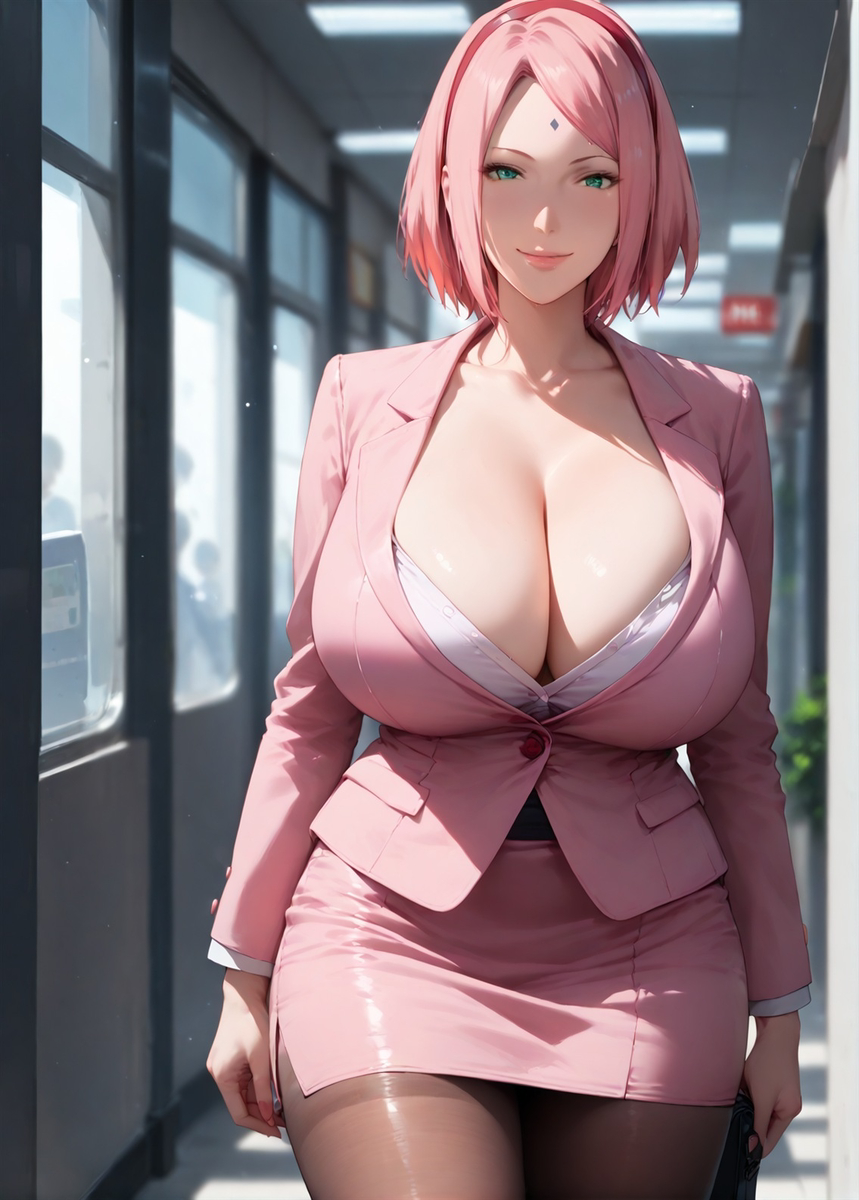 Sakura - Office Lady [MILF]-pixiv插画-作品交流服务