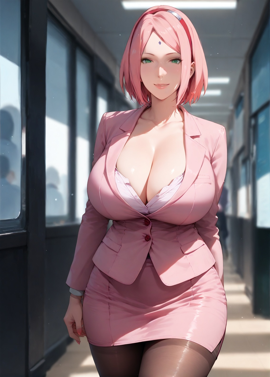 Sakura - Office Lady [MILF]-pixiv插画-作品交流服务