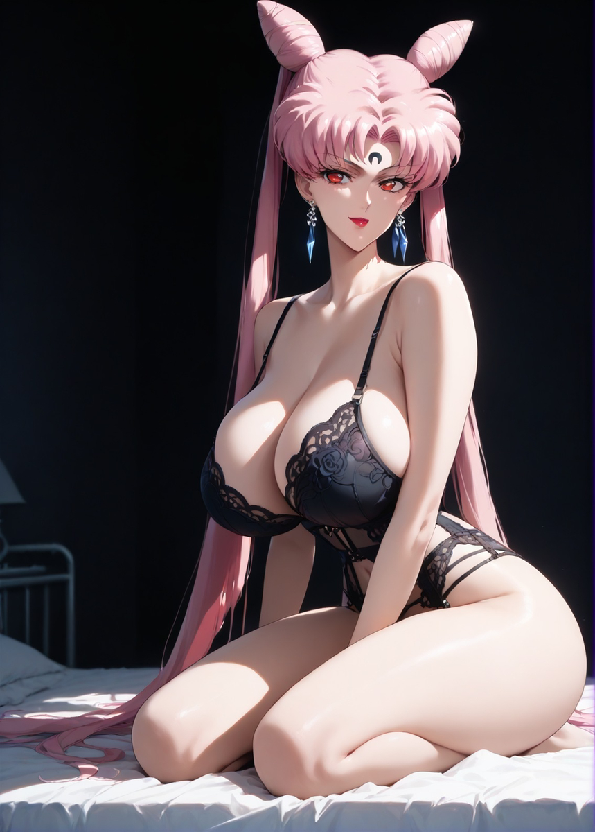 Retro Lingerie - Black Lady-pixiv插画-作品交流服务