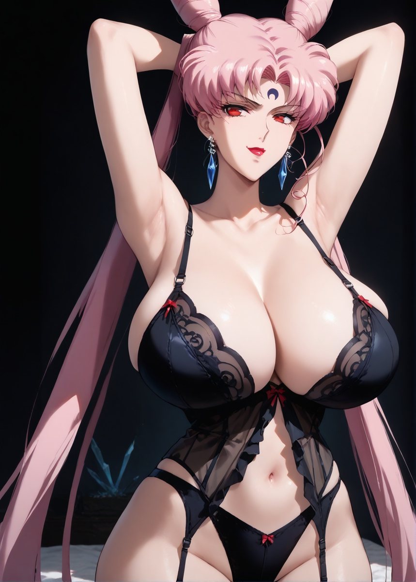 Sexy Black Lingerie [MILF]-pixiv插画-作品交流服务