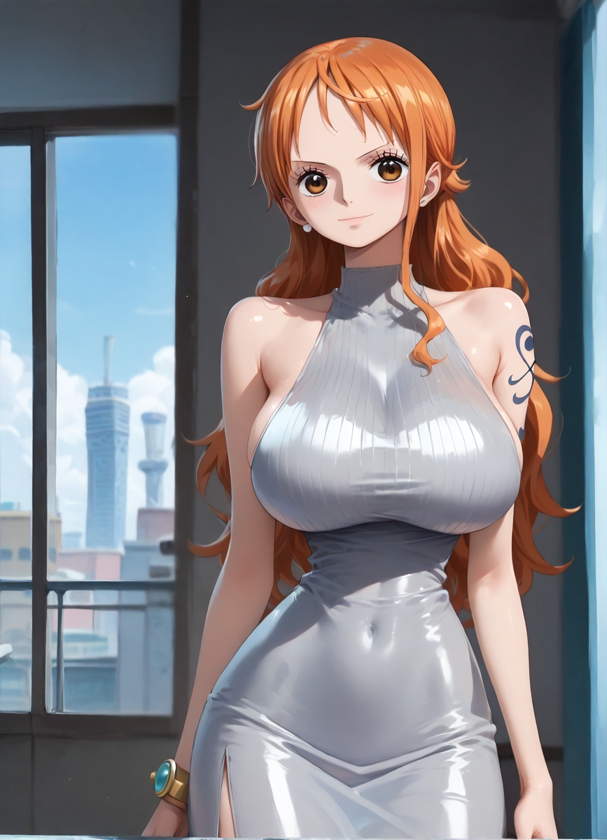 NAMI - Dress + Huge Breasts-pixiv插画-作品交流服务