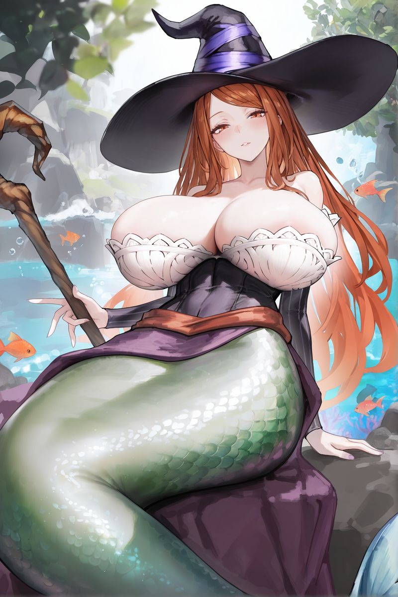 图片[8]-（约稿公开）女术士（人鱼化）-pixiv插画-作品交流服务