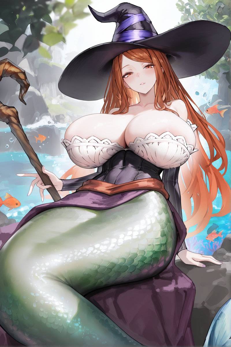 图片[8]-（约稿公开）女术士（人鱼化）-pixiv插画-作品交流服务