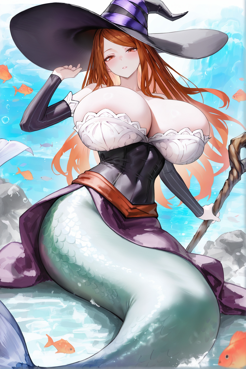 图片[10]-（约稿公开）女术士（人鱼化）-pixiv插画-作品交流服务